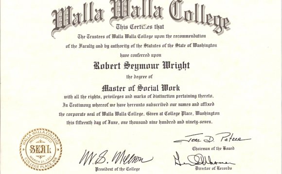 Masters Degree Certificate