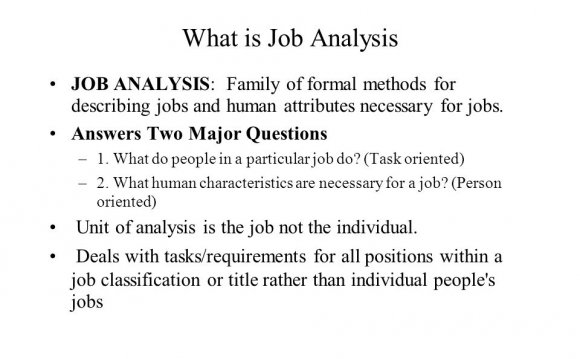 What is Job Analysis JOB