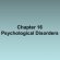 Psychological disorders Quiz