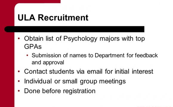 List of Psychology majors