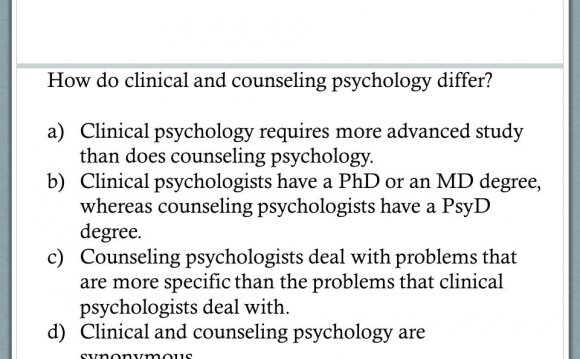 Clinical and Counseling Psychology