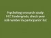 Psychology research study