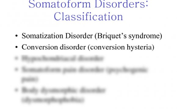 Somatoform disorder Psychology