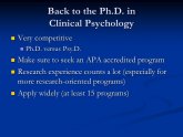 Accredited Clinical Psychology Programs