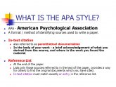 American Psychological Association Style
