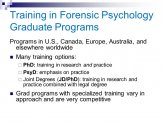 Forensic Psychology Graduate Programs
