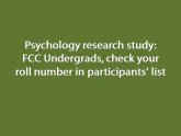 Psychology research study