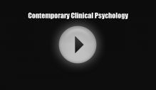 PDF Contemporary Clinical Psychology [PDF] Online
