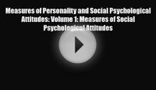 PDF Measures of Personality and Social Psychological